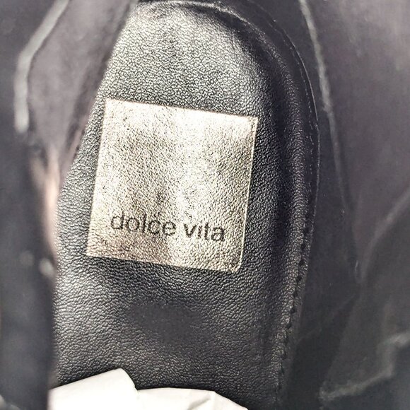 Dolce Vita Women Solid Black Suede Buckle Western Ankle Boots size 10 - Picture 7 of 8